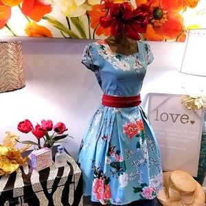 🦄Vintage Style Floral Print Dress